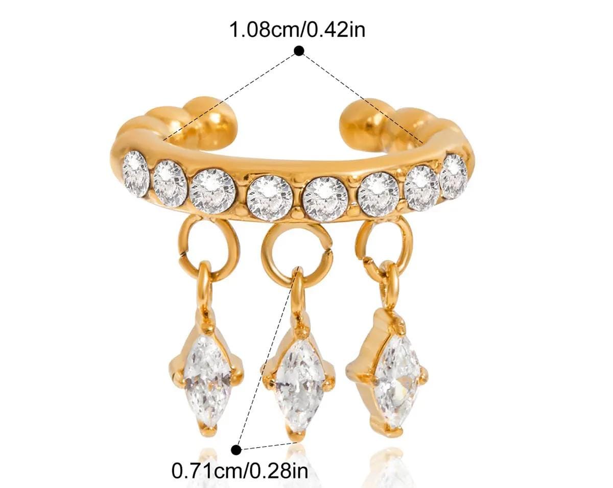 CRYSTAL EAR CUFFS